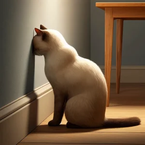 cat displaying headpress behavior