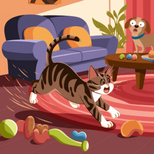 cat doing zoomies