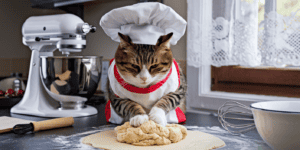cat "making biscuit"