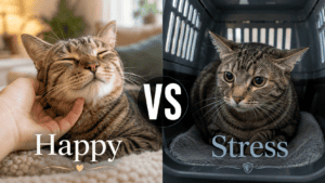 happy vs stressful cat purrs