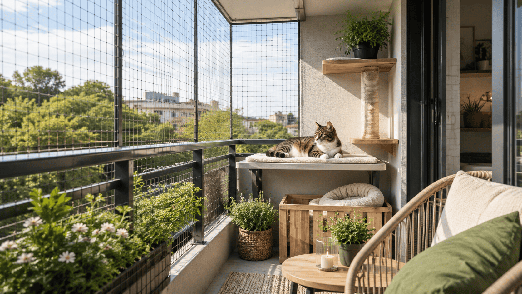 cat-proof balcony