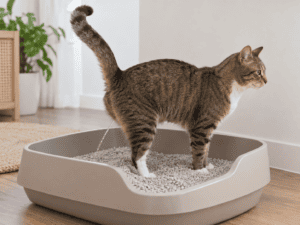  cat pee standing up in litter box