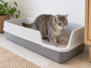 litter box with low entry side for senior cats
