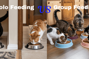 cat food aggression - solo feeding vs group feeding