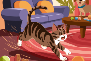 a-digital-illustration-of-a-cat-experiencing-the-z-bZww3aVuTVe-UklI6GlQng-vAHjcz22RyS1YjP9j4Cf-A cat doing zoomies