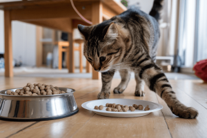 a-photo-of-a-tabby-cat-standing-on-a-wooden-floor–2SQfgyJCStqpxxuUvh8aOA-CbKeiIUoRxO5hHag5KtQ9Q cat covering its food