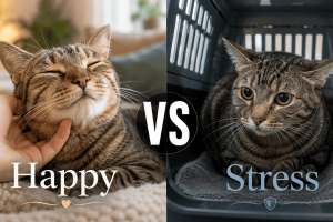 happy vs stressful cat purrs