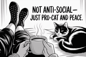 not antisocial just procat black and white landsacpe not antisocial just procat black and white landsacpe
